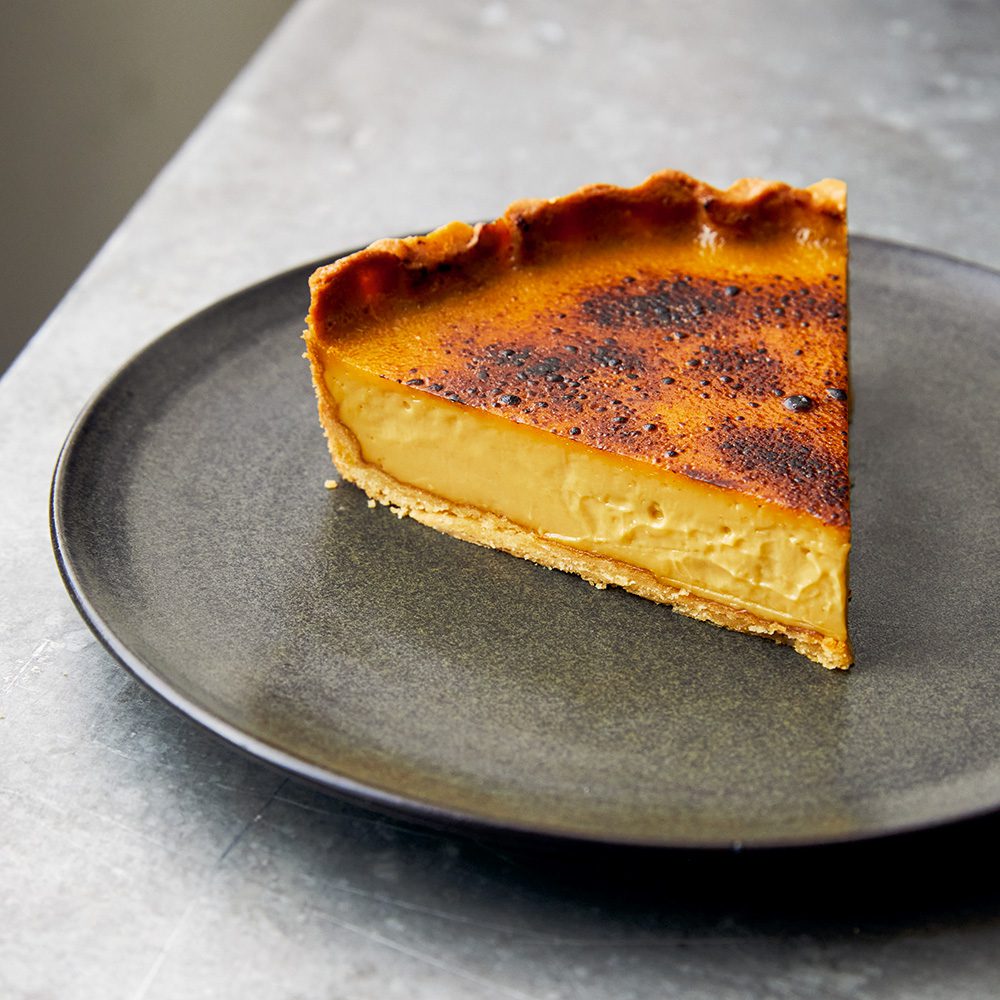 Brown sugar custard tart from Sift by Nicola Lamb