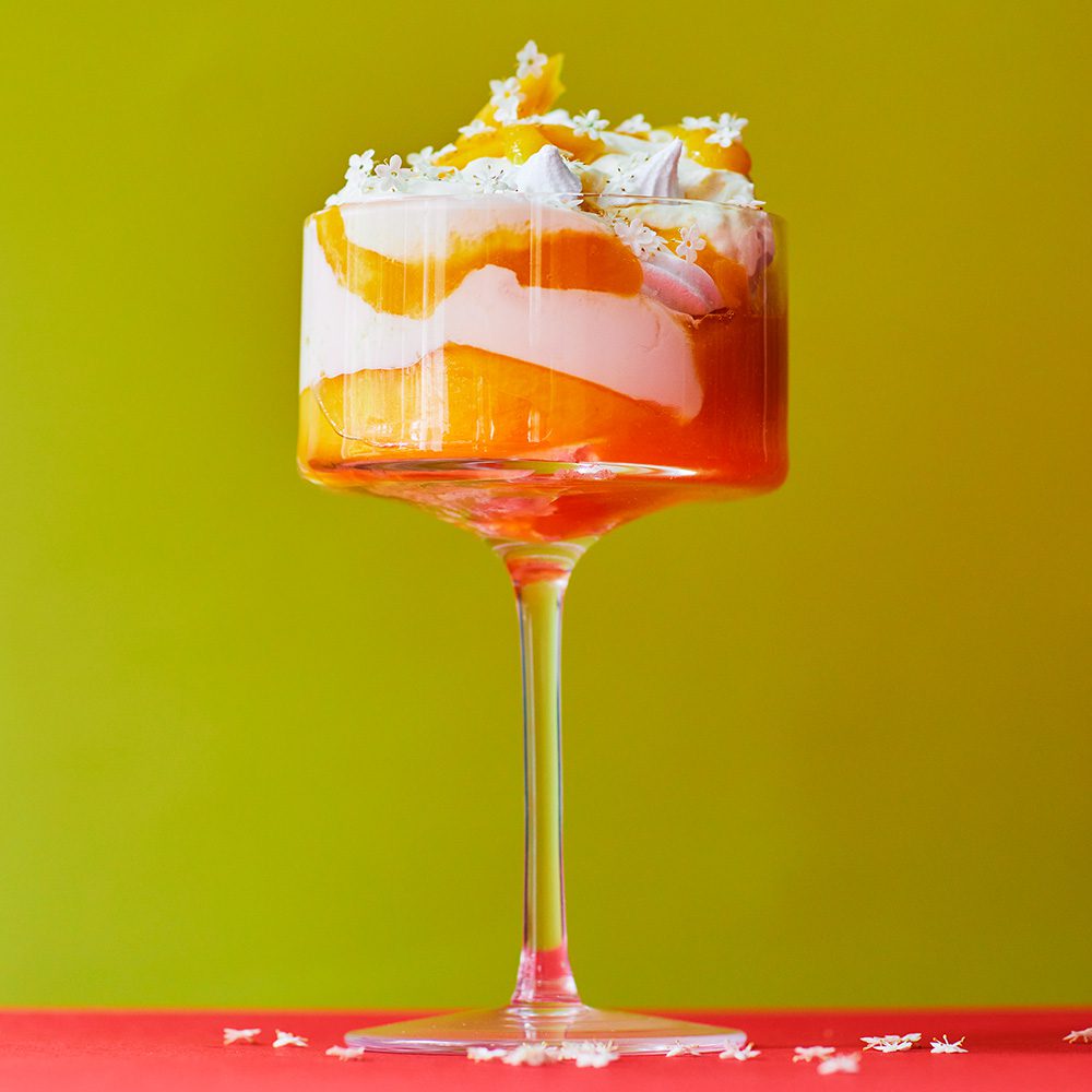 Mango and elderflower mess