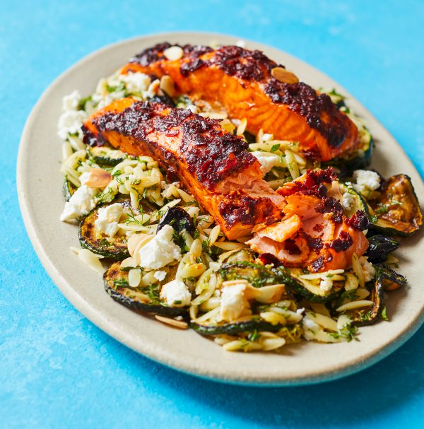 Salmon orzo