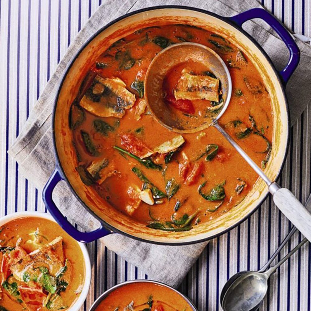 Spicy tomato fish stew