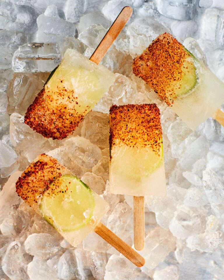 Spicy margarita ice lollies