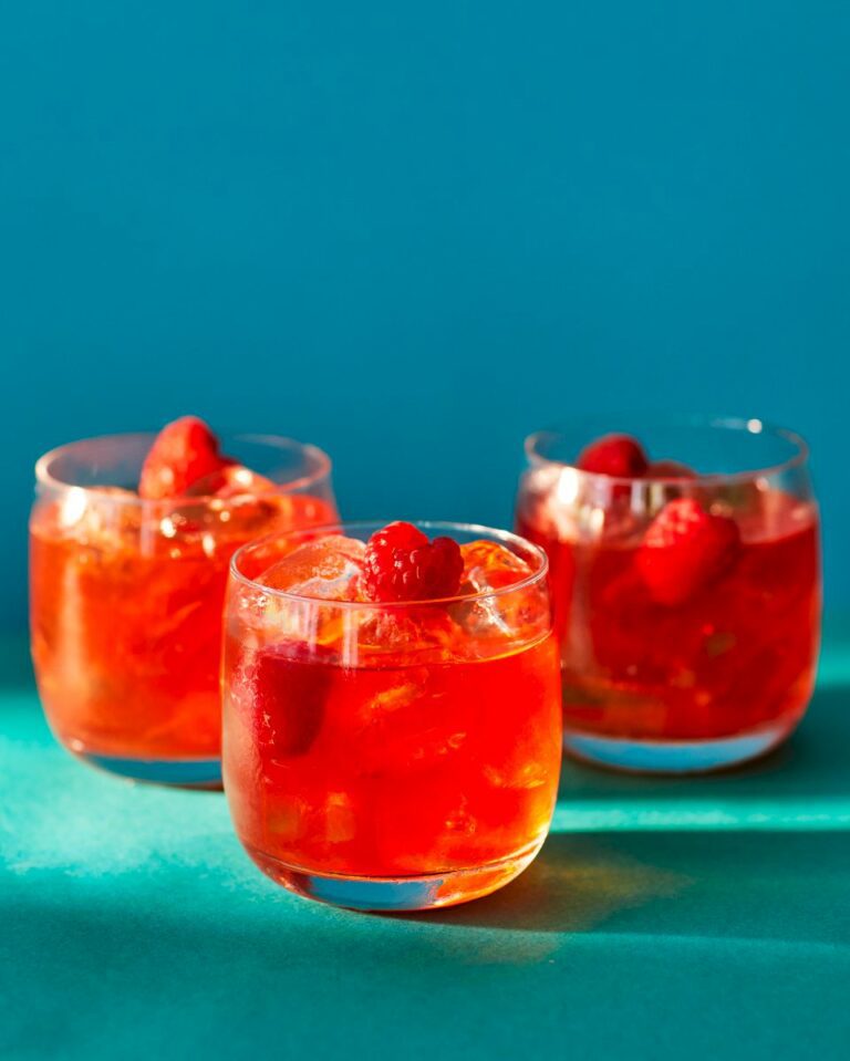 Raspberry rooibos iced tea