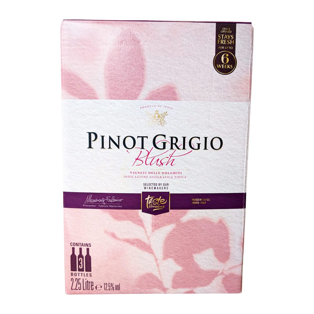 Taste the Difference Pinot Grigio Blush 2023, Vigneti delle Dolomiti, Italy 12.5%