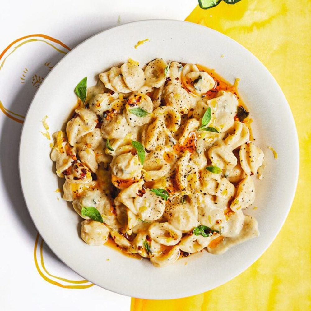 Smoky courgette and ricotta pasta