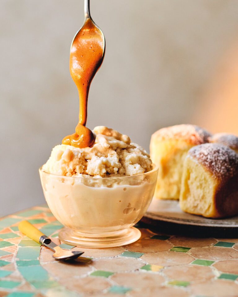 Almond granita ‘affogato’