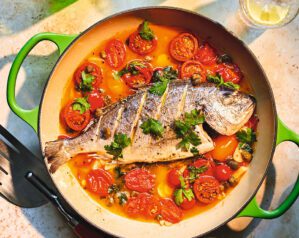 Pesce all’acqua pazza (fish cooked in ‘crazy water’)