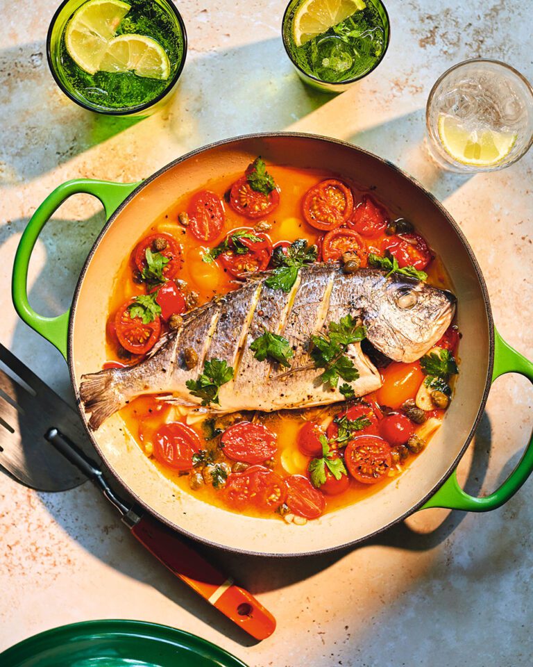 Pesce all’acqua pazza (fish cooked in ‘crazy water’)