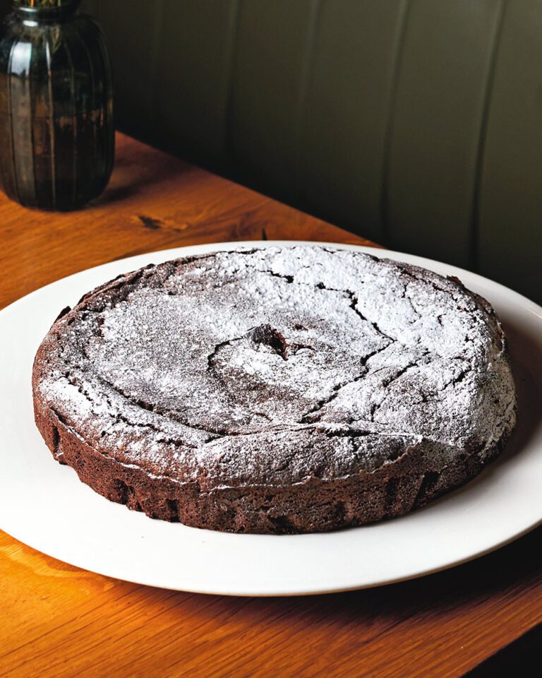 Theo Randall’s torta barozzi (flourless chocolate, almond and rum cake)