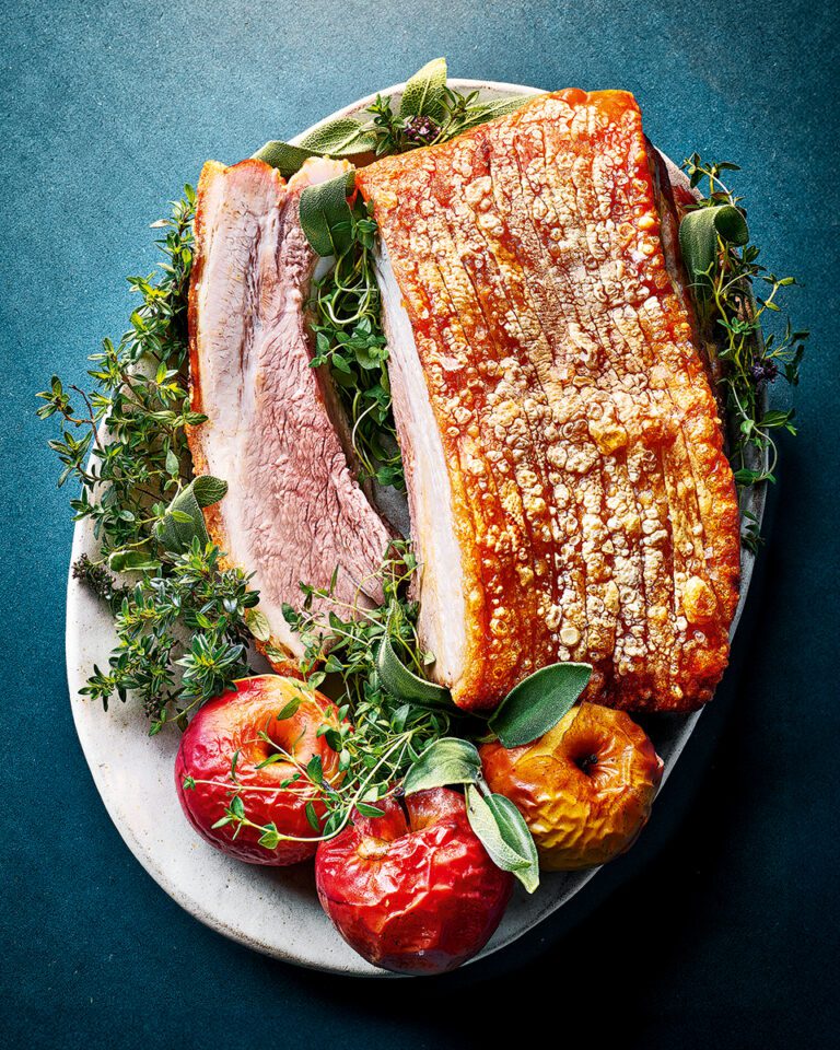 Roast pork belly with foolproof perfect crackling