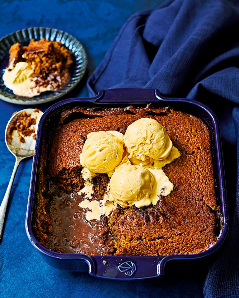 Malt chocolate self-saucing pudding