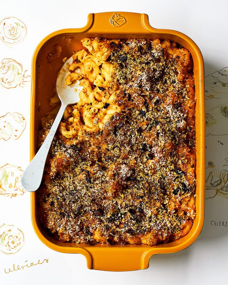 Vegan celeriac mac and cheese