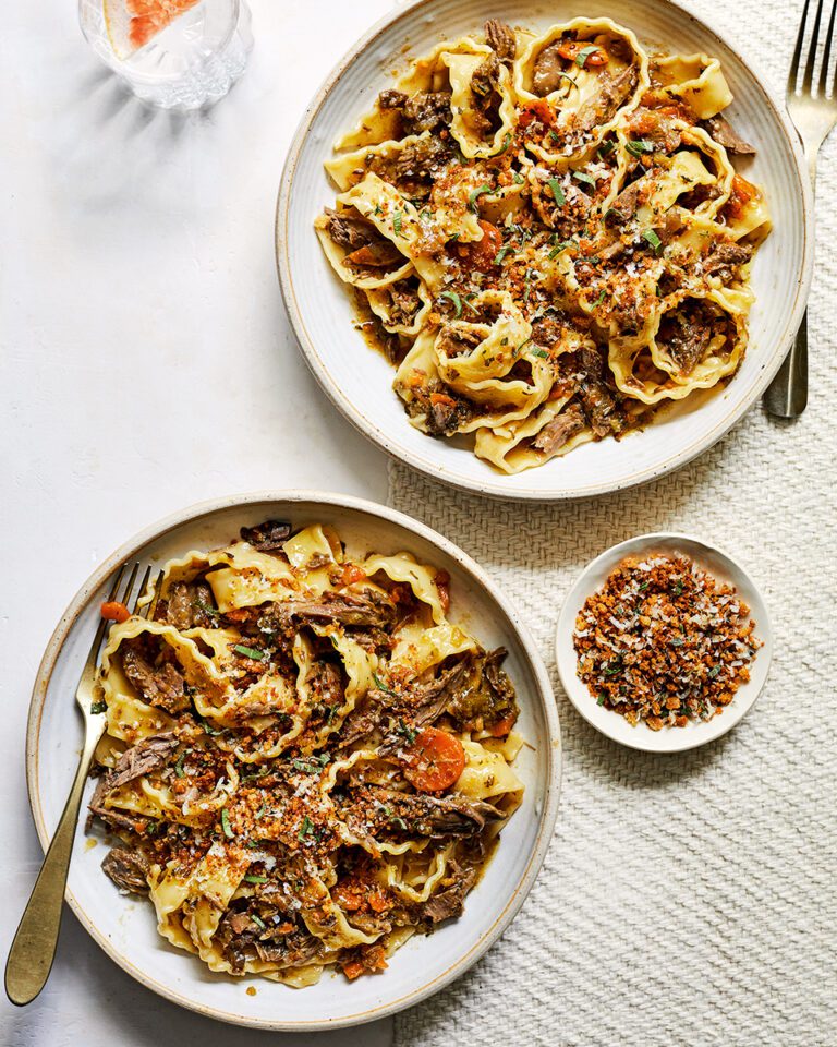 Herby venison shank ragù