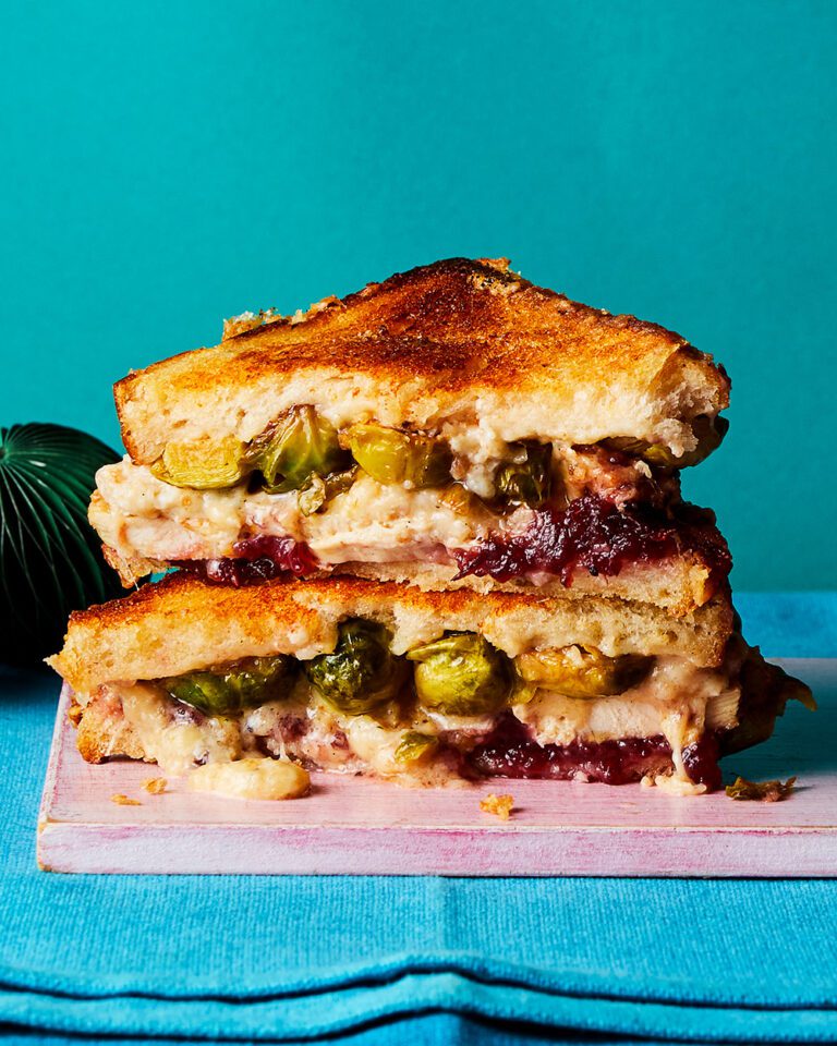 Christmas leftovers turkey toastie