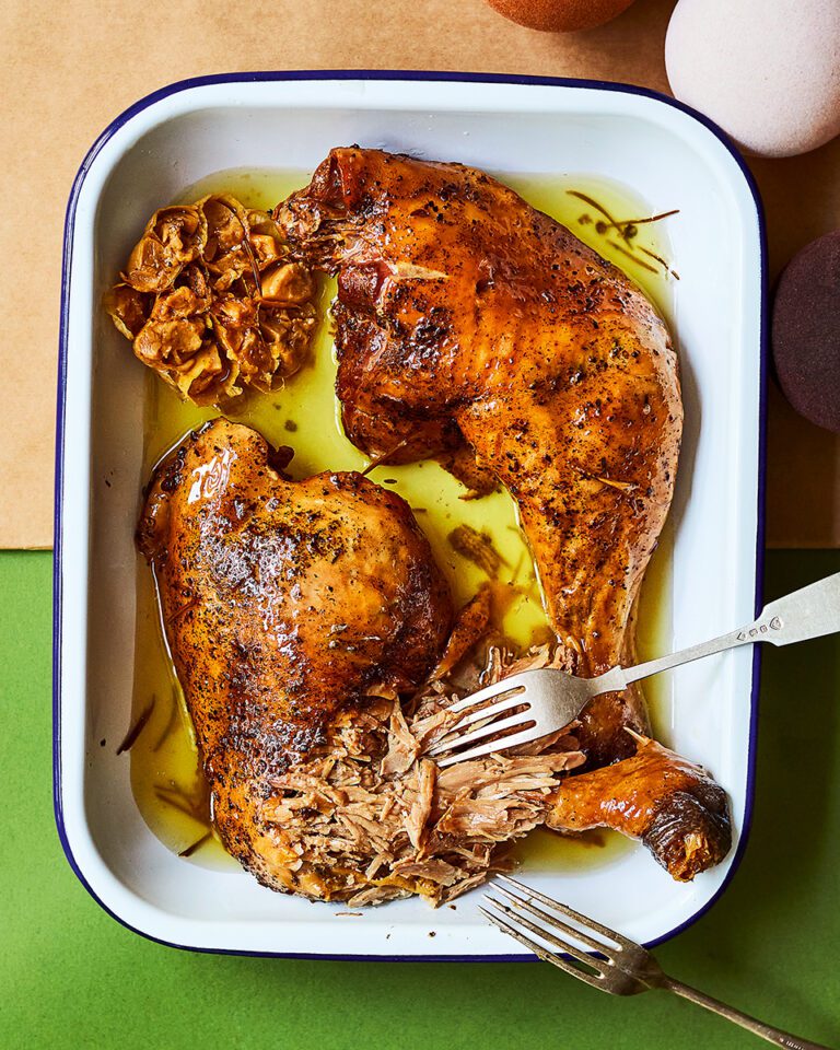 Slow cooker turkey leg confit